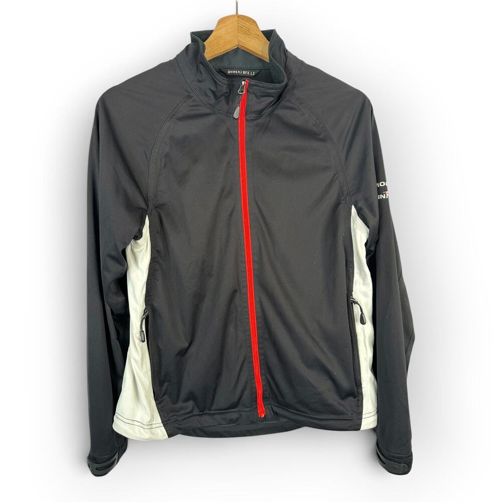 Sun Mountain RainFlex Womens Small Black Golf Rain Jacket Full Zip Waterproof